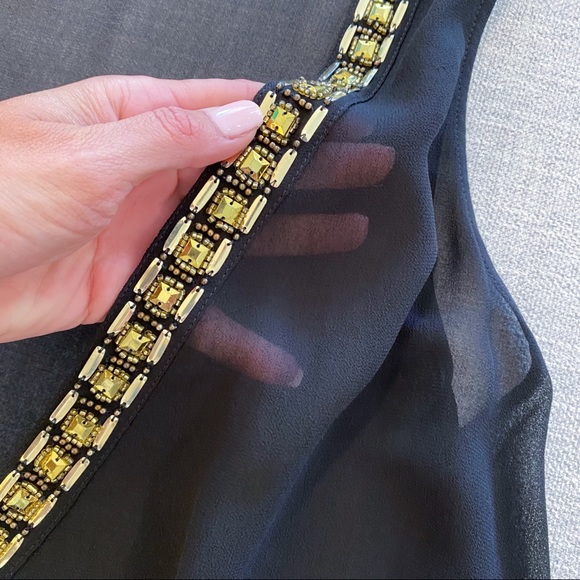 Tildon Embellished Sheer Tank Blouse NWOT - Picture 4 of 7